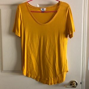 Old Navy Yellow Scoop neck Tee